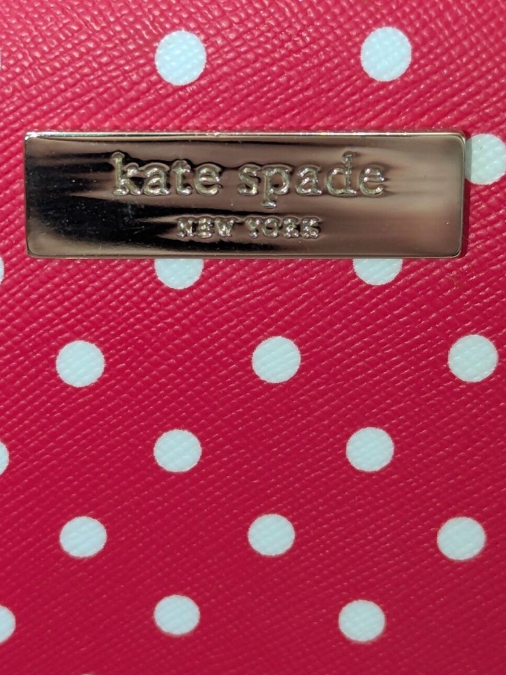 Kate Spade Grant Street Pink Polka Dot Mini Cassie Crossbody Chain Satchel EUC - Picture 9 of 12